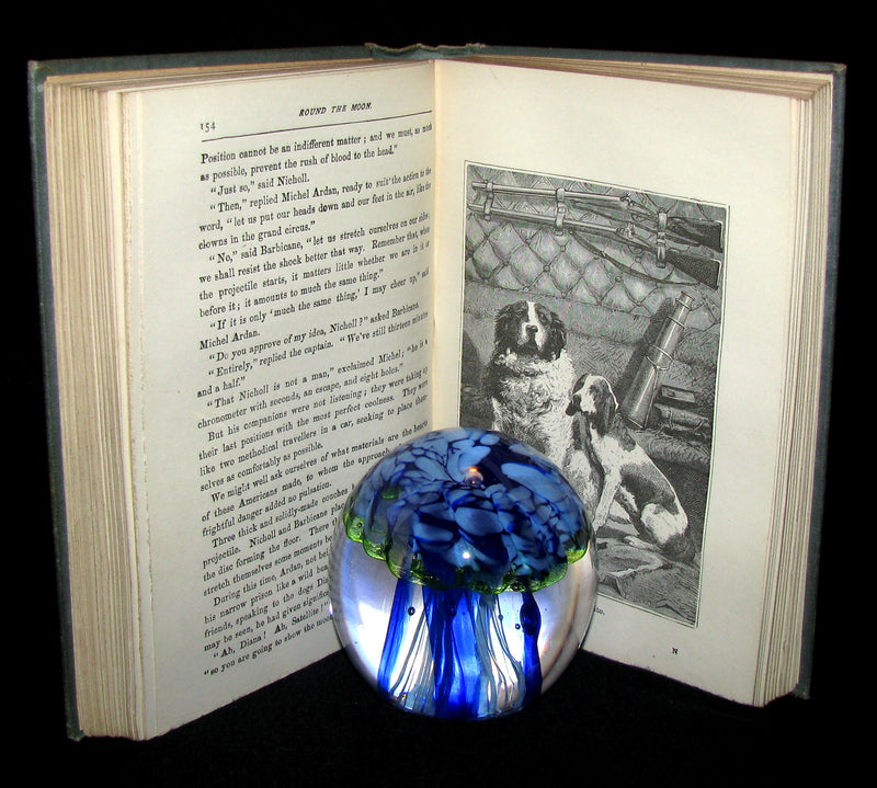 1896 Rare Book - JULES VERNE - From the Earth to the Moon, Direct in 97 hours 20 minutes