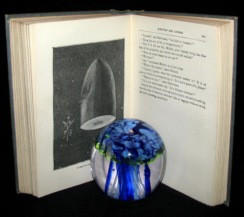 1896 Rare Book - JULES VERNE - From the Earth to the Moon, Direct in 97 hours 20 minutes