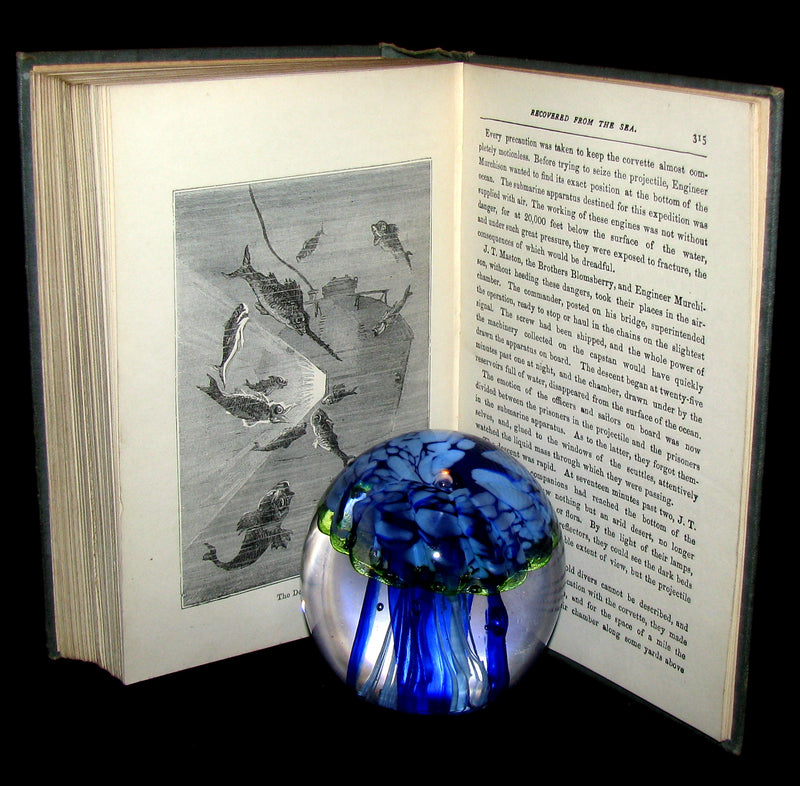 1896 Rare Book - JULES VERNE - From the Earth to the Moon, Direct in 97 hours 20 minutes