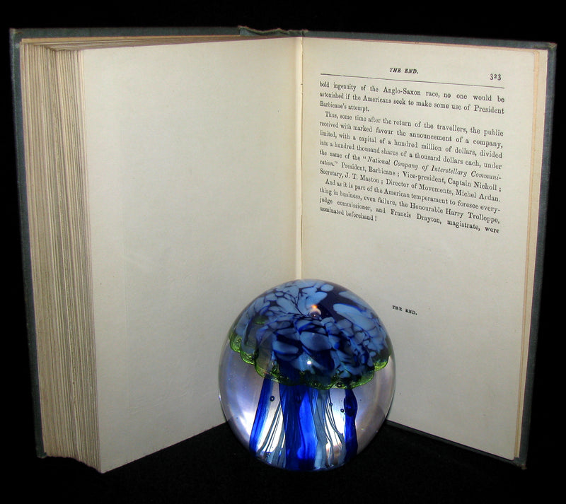 1896 Rare Book - JULES VERNE - From the Earth to the Moon, Direct in 97 hours 20 minutes