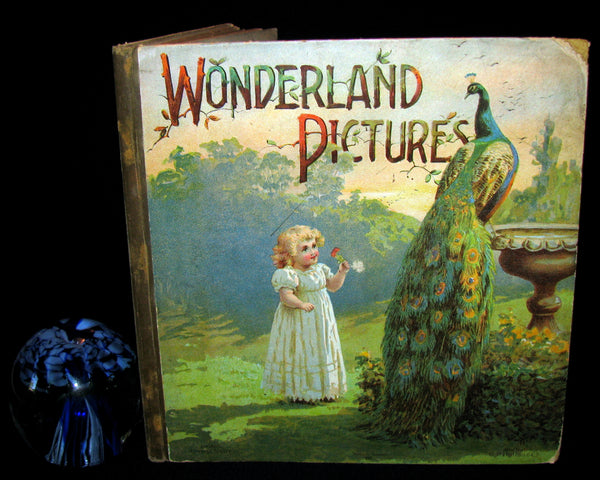 1899 Scarce Ernest Nister Revolving Book - Wonderland Pictures - 6 chromolithographed volvelles