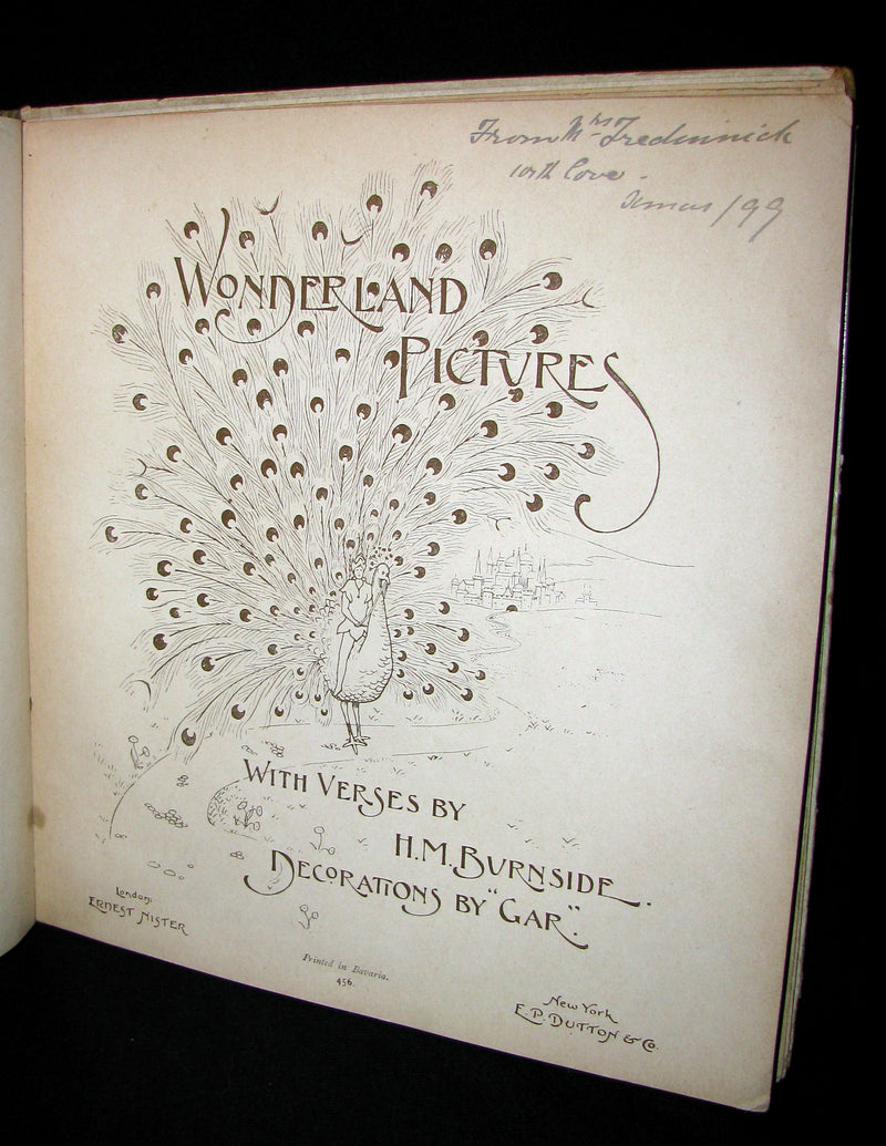 1899 Scarce Ernest Nister Revolving Book - Wonderland Pictures - 6 chromolithographed volvelles