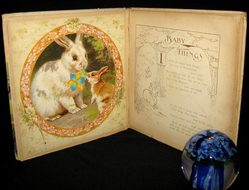 1899 Scarce Ernest Nister Revolving Book - Wonderland Pictures - 6 chromolithographed volvelles