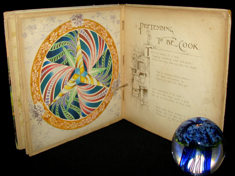 1899 Scarce Ernest Nister Revolving Book - Wonderland Pictures - 6 chromolithographed volvelles