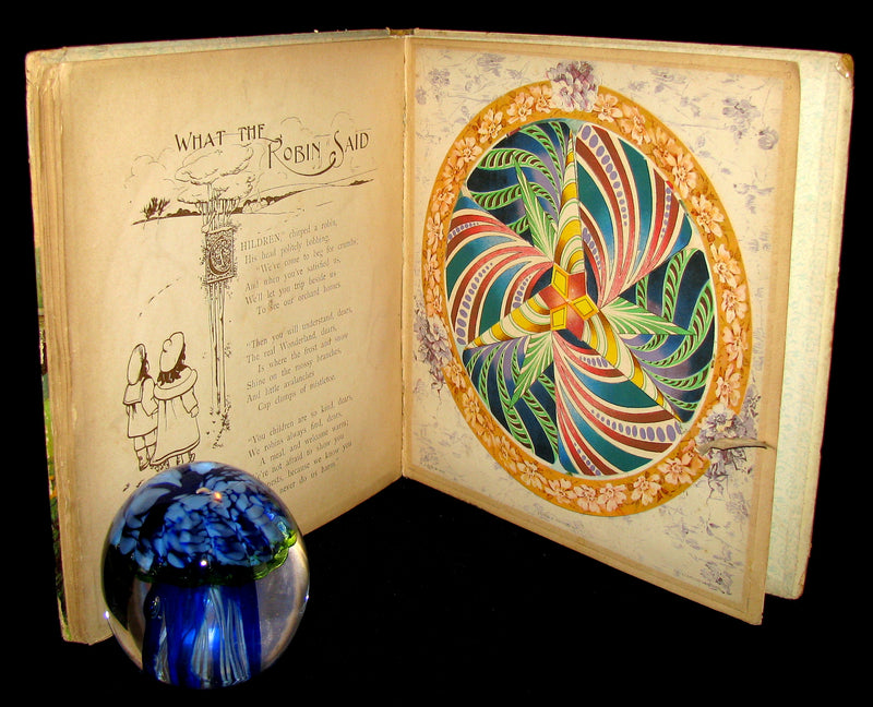 1899 Scarce Ernest Nister Revolving Book - Wonderland Pictures - 6 chromolithographed volvelles