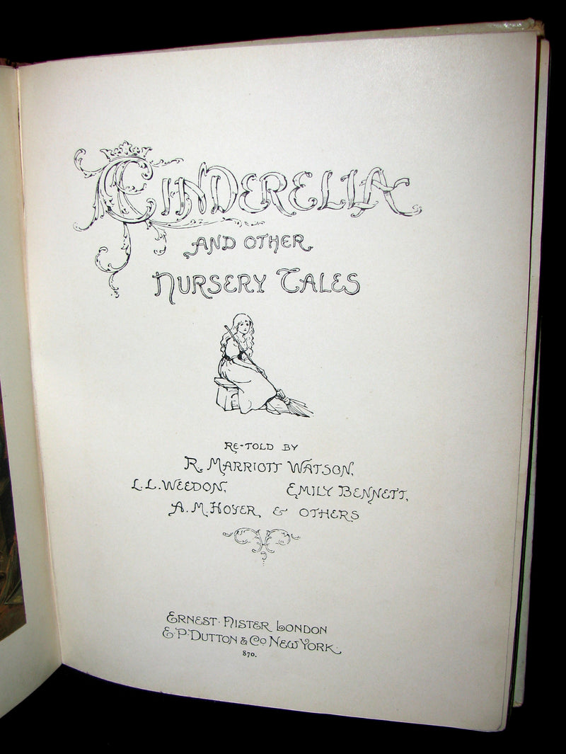 1870 Rare Victorian Book - Cinderella and other nursery tales published by Ernest Nister