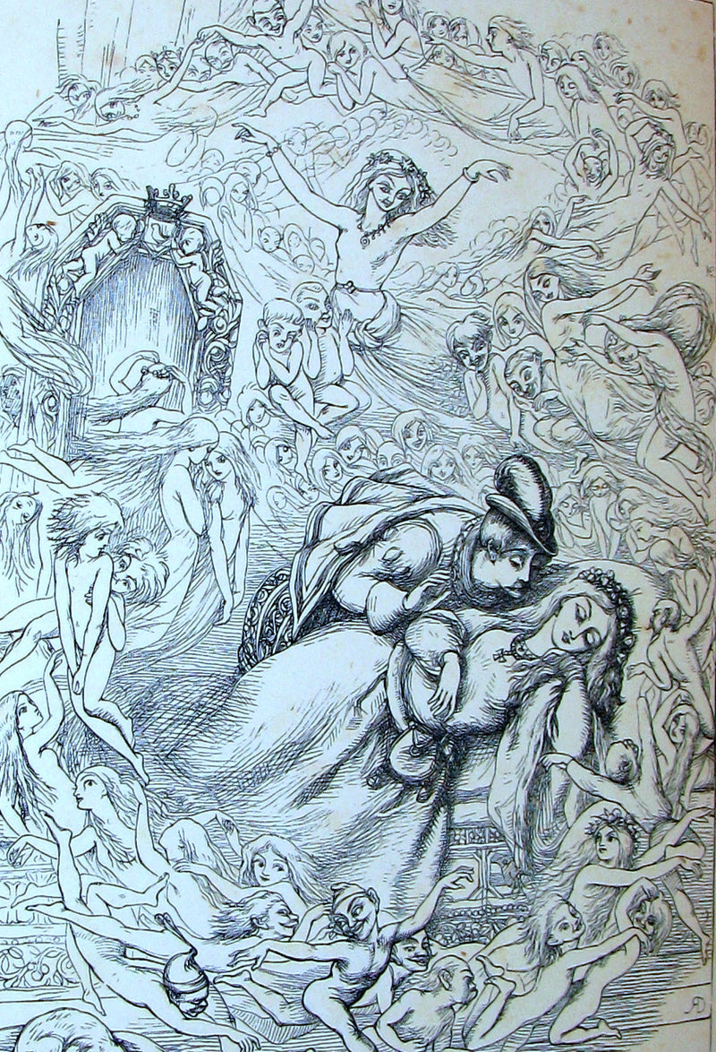 1868 Scarce Victorian Book - An Old Fairy Tale The Sleeping Beauty with illustrations by R. Doyle