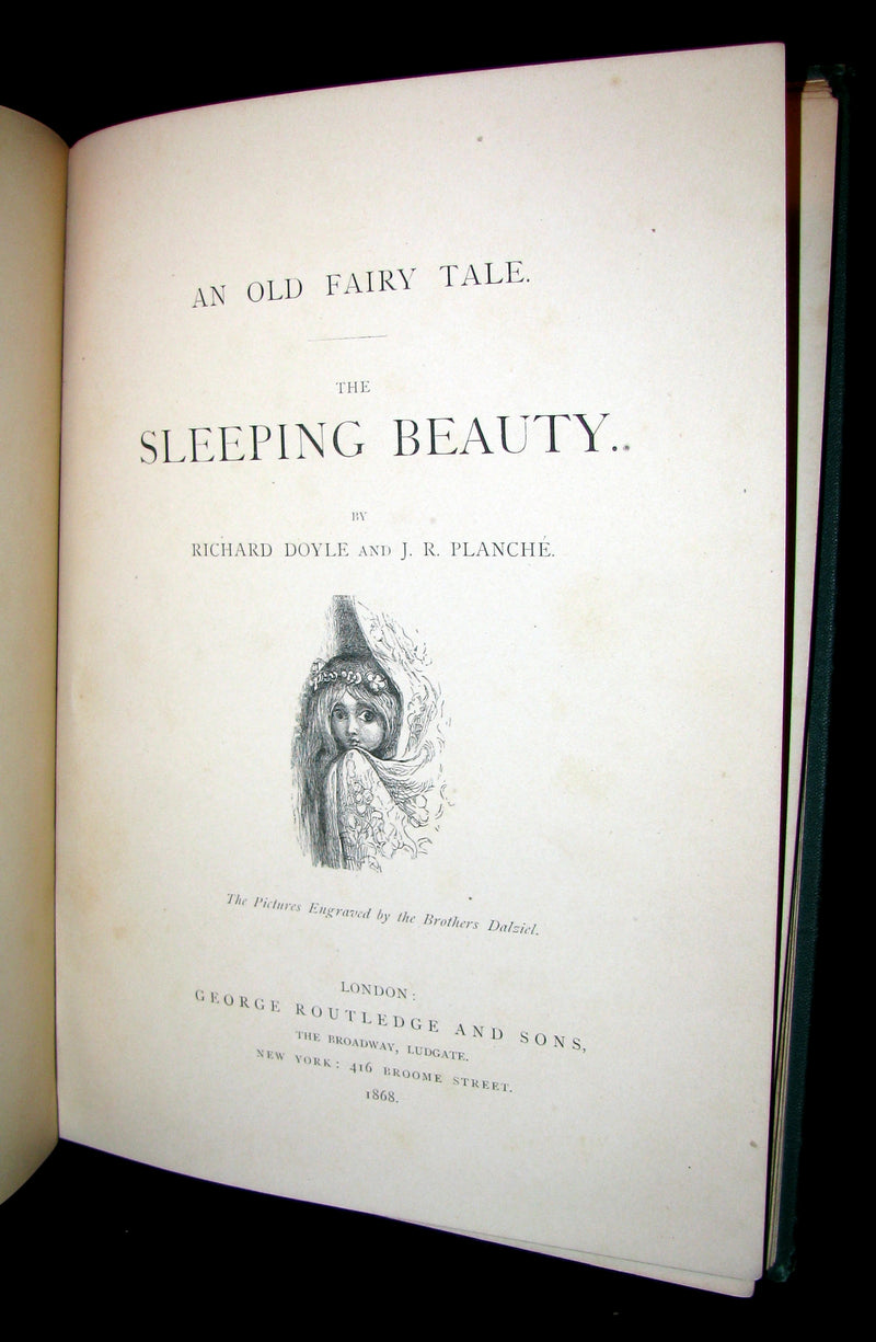 1868 Scarce Victorian Book - An Old Fairy Tale The Sleeping Beauty with illustrations by R. Doyle