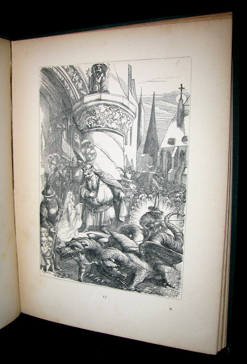 1868 Scarce Victorian Book - An Old Fairy Tale The Sleeping Beauty with illustrations by R. Doyle