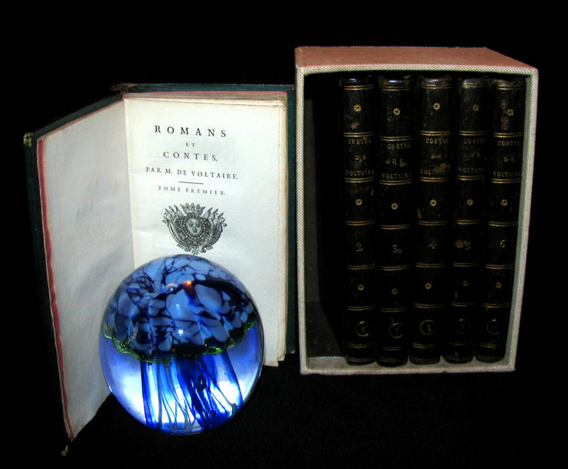 1780 Scarce French Bookset - Romans et Contes by VOLTAIRE from the Collection of comte d'Artois