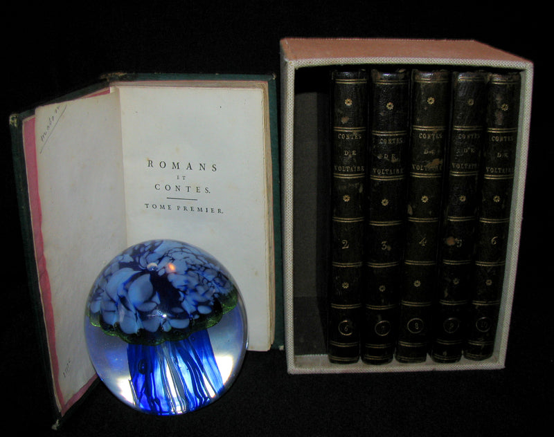 1780 Scarce French Bookset - Romans et Contes by VOLTAIRE from the Collection of comte d'Artois