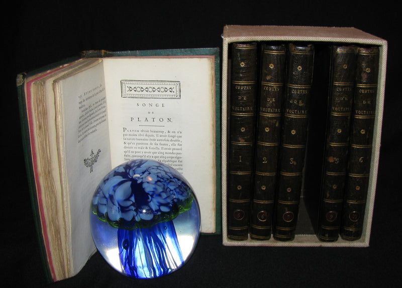 1780 Scarce French Bookset - Romans et Contes by VOLTAIRE from the Collection of comte d'Artois