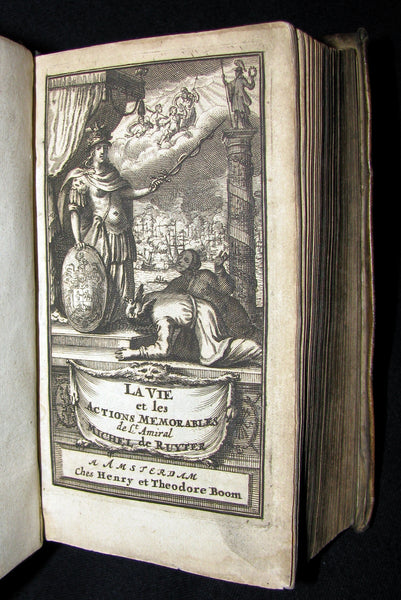 1677 Rare French Book - Famous Dutch admiral  - La Vie et les Actions du Sr. Michel de Ruyter