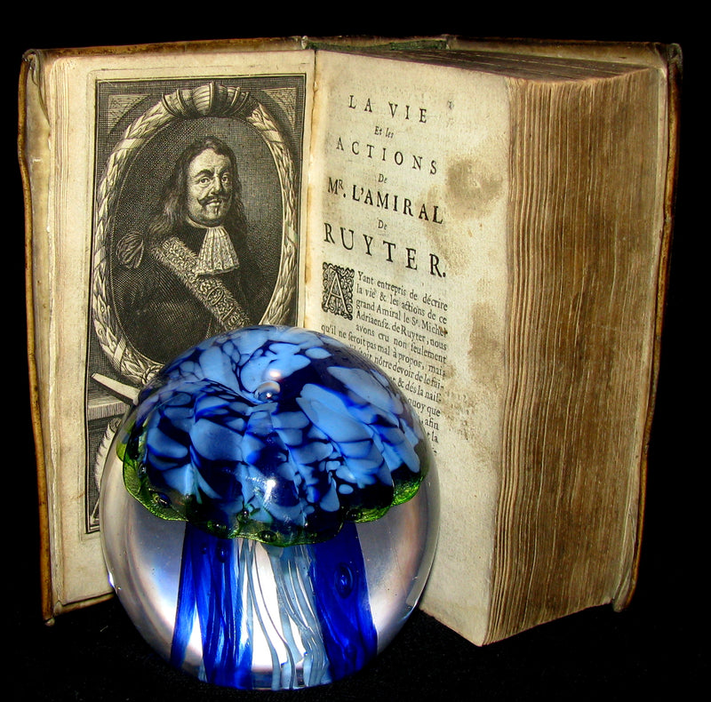 1677 Rare French Book - Famous Dutch admiral  - La Vie et les Actions du Sr. Michel de Ruyter