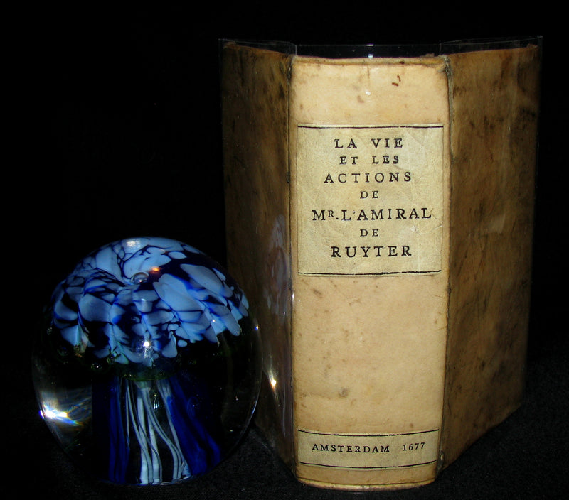 1677 Rare French Book - Famous Dutch admiral  - La Vie et les Actions du Sr. Michel de Ruyter