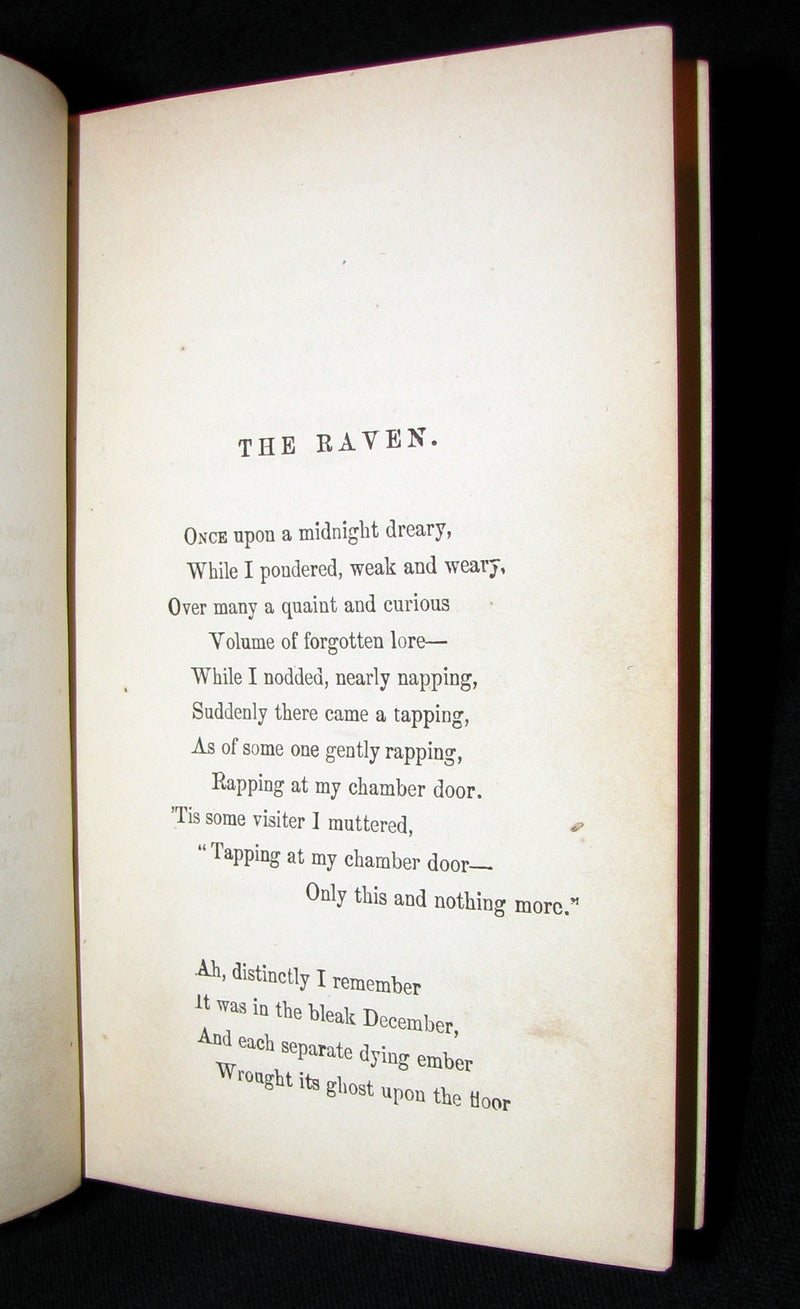 1872 Rare Victorian Book - Poems by Edgar Allan POE (The Raven, Lenore, Ulalume, ...)