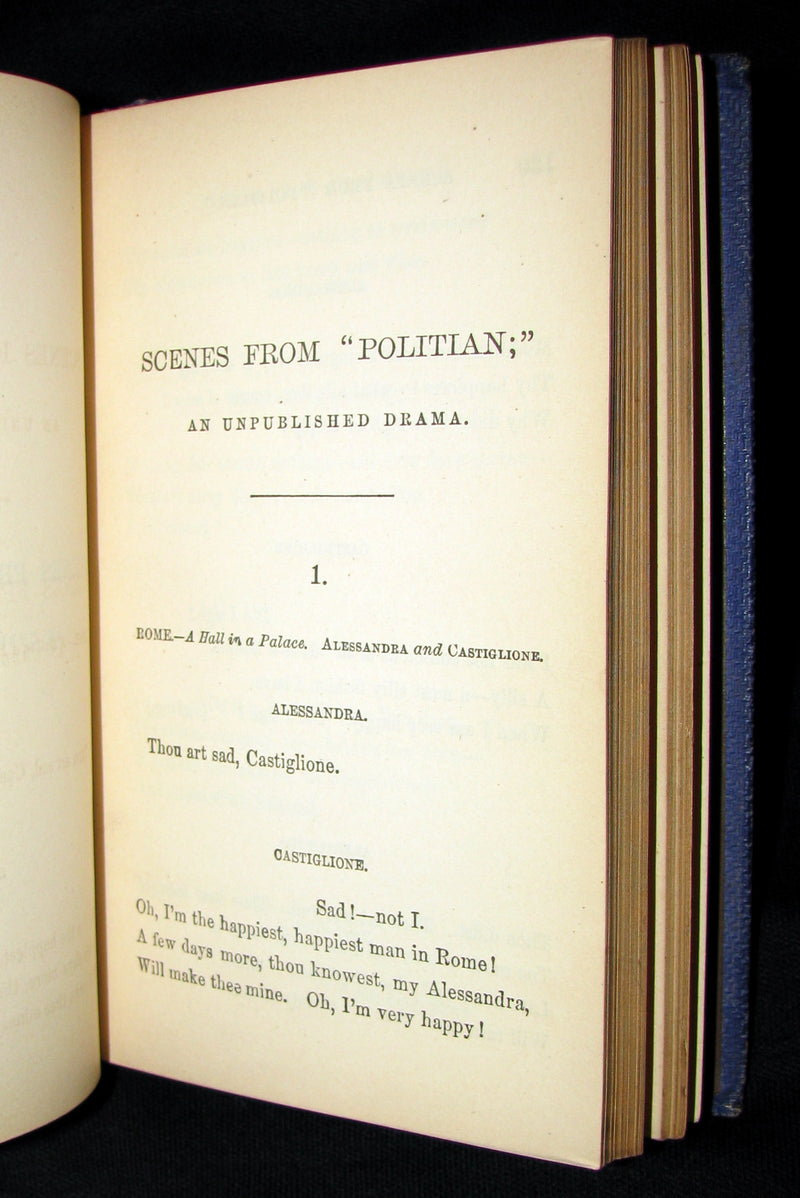 1872 Rare Victorian Book - Poems by Edgar Allan POE (The Raven, Lenore, Ulalume, ...)
