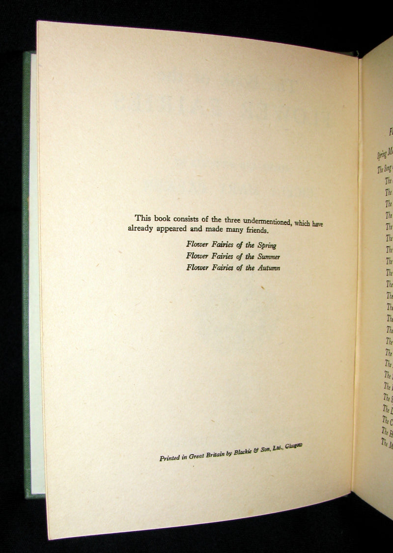 1940's Rare Book  - Cicely Mary Barker - THE BOOK OF THE FLOWER FAIRIES