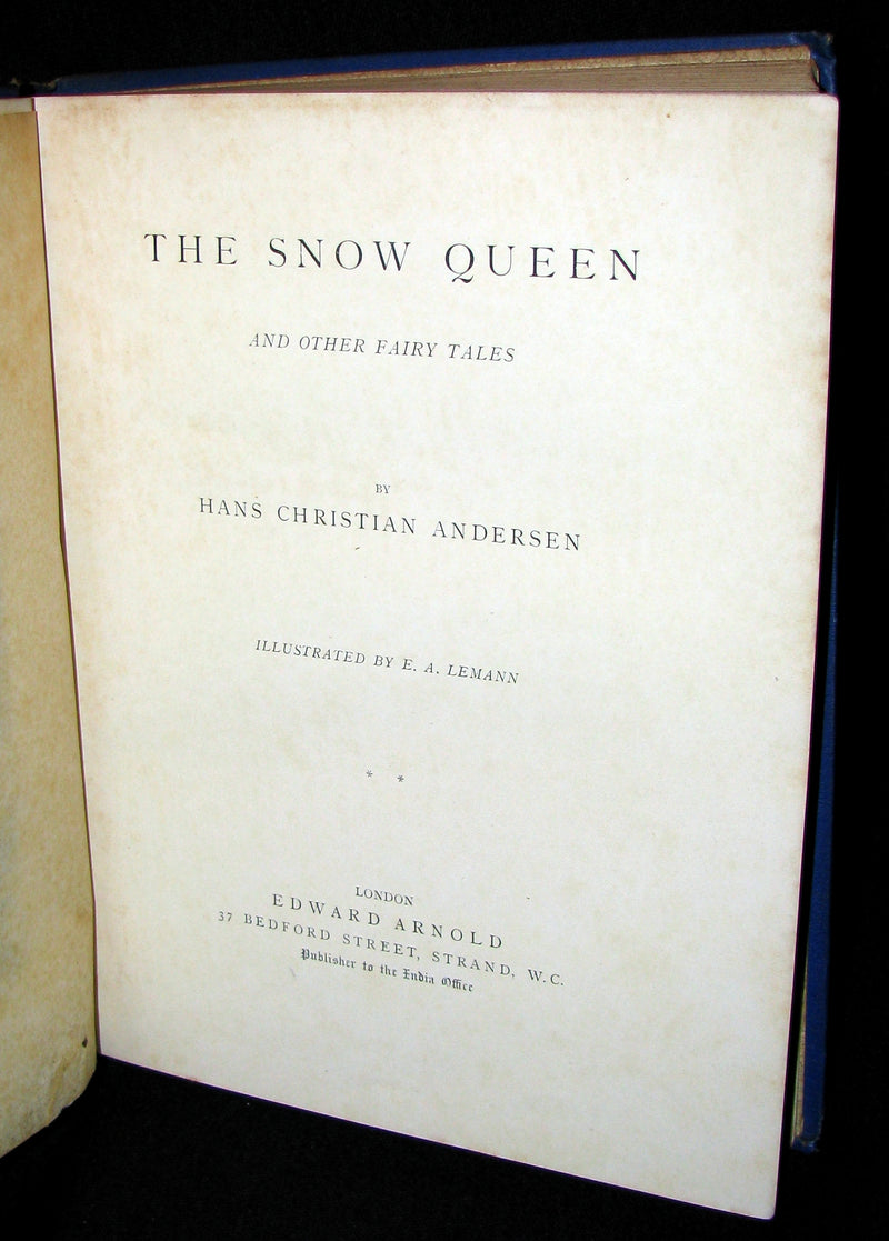 1894 Scarce Victorian Book -  Hans Christian Andersen's Snow Queen And Other Fairy Tales