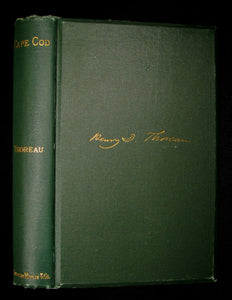 1881 Rare Book - CAPE COD by Henry David Thoreau. Association Copy of Maria Rebecca AUDUBON.