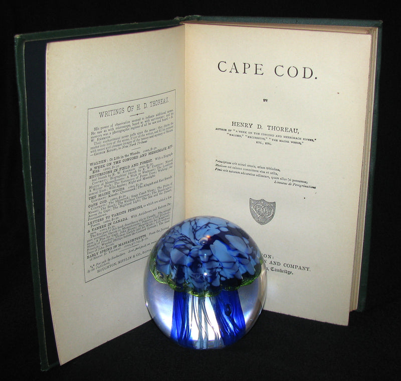 1881 Rare Book - CAPE COD by Henry David Thoreau. Association Copy of Maria Rebecca AUDUBON.