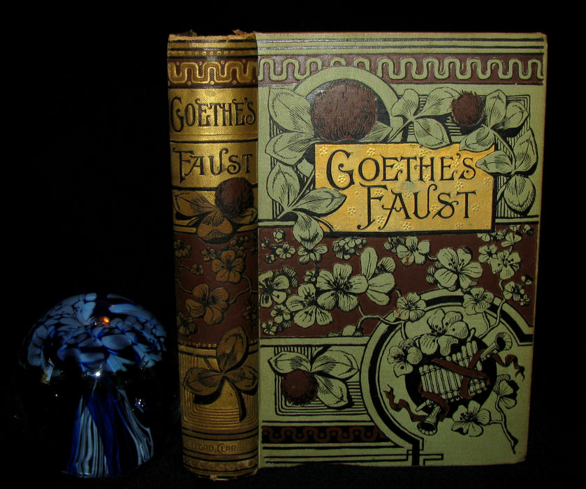 1880's Rare Victorian Book -  GOETHE'S FAUST in two parts illustrated