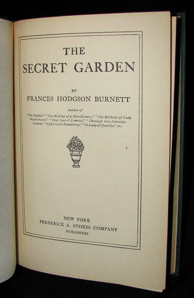 1911 Rare First Edition Book - The Secret Garden by Frances Hodgson Burnett.