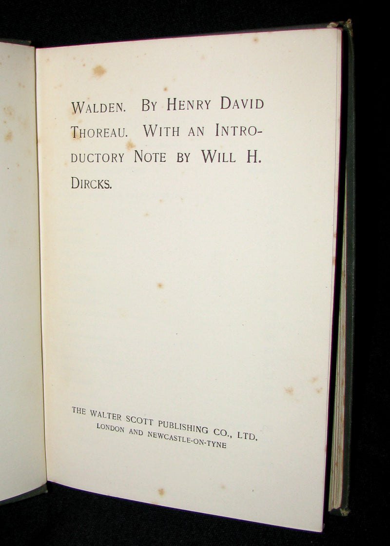 1886 Rare Victorian Book - WALDEN by Henry David Thoreau