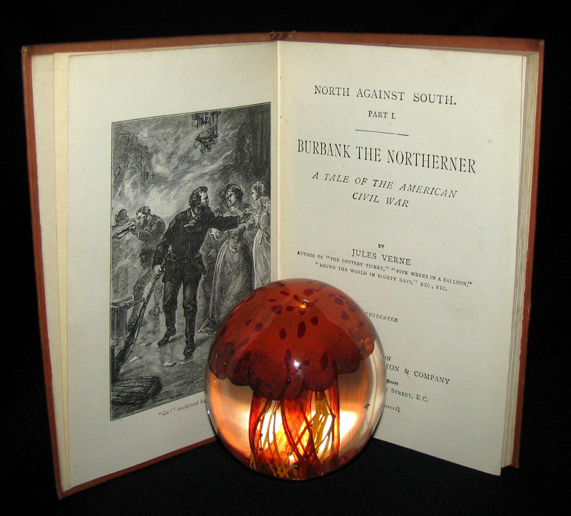 1891 Rare Jules Verne early Edition - BURBANK THE NORTHERNER. A Tale of the American Civil War
