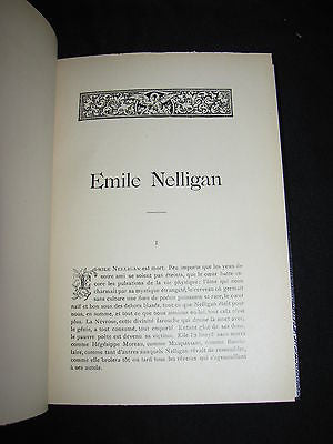 1903  - Rare French Book - FIRST EDITION EO - Émile NELLIGAN  (DANTIN, Louis)