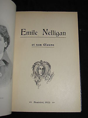 1903  - Rare French Book - FIRST EDITION EO - Émile NELLIGAN  (DANTIN, Louis)