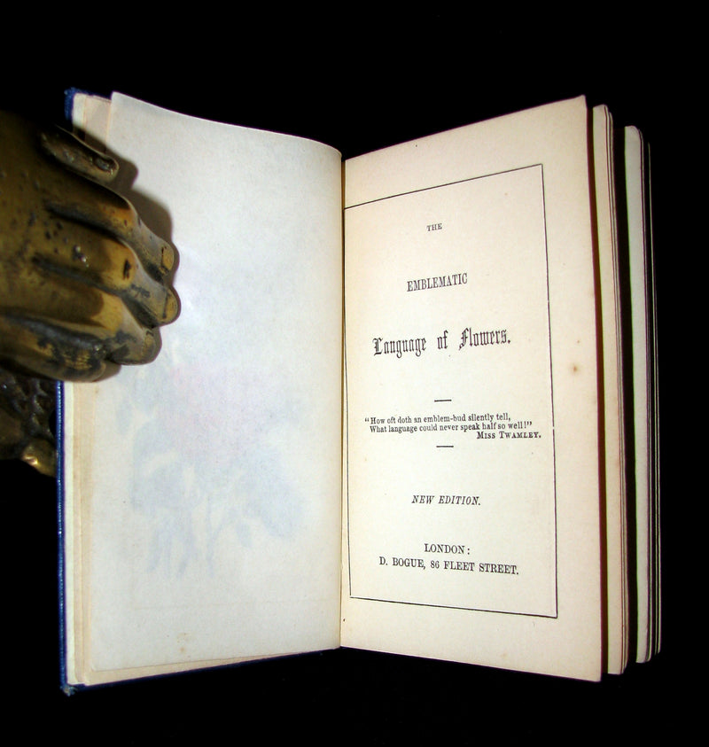 1860 Scarce Floriography Book ~ The Emblematic Language Of Flowers.