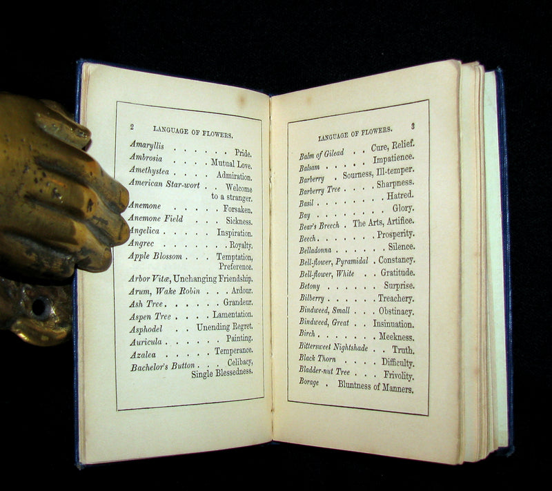 1860 Scarce Floriography Book ~ The Emblematic Language Of Flowers.