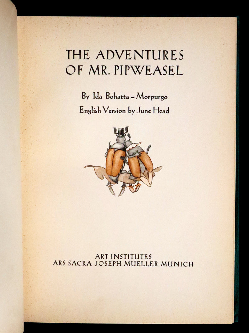 1934 Rare First English Edition - The Adventures of Mr. Pipweasel illustrated by Ida Bohatta Morpurgo.