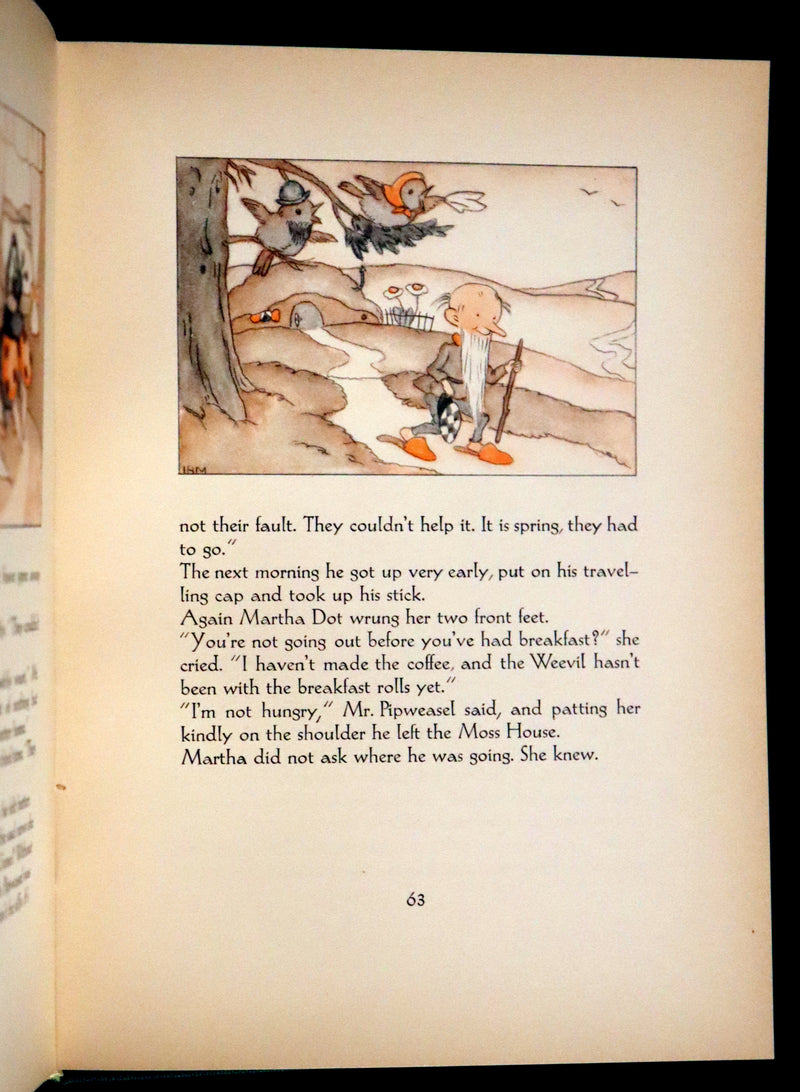 1934 Rare First English Edition - The Adventures of Mr. Pipweasel illustrated by Ida Bohatta Morpurgo.